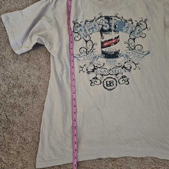 Red Stripe Graphic Tee Shirt Size Large - Picture 3 of 6